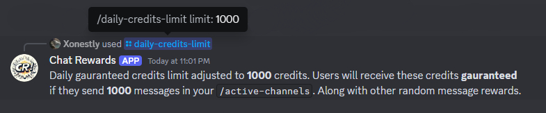 Chat Drops Daily Credits Limit